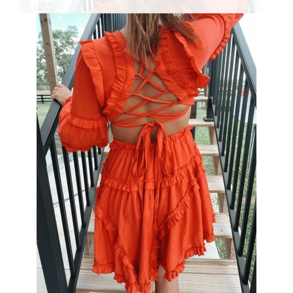 Peach Love dress color red size medium - Picture 9 of 15